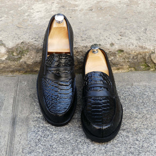 Mocassin Homme Cuir Croco - Nelson II