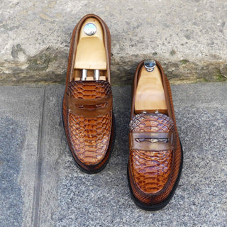 Mocassin Homme Cuir Croco - Nelson II