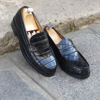 Mocassin Homme Cuir Croco - Nelson
