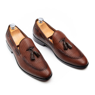 mocassin à gland homme camel tressé jones