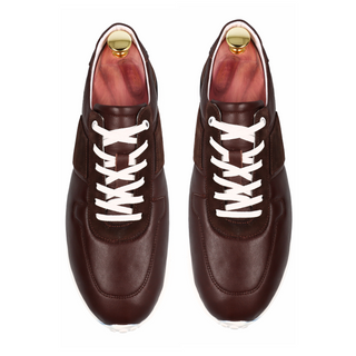 Sneakers homme cuir Marron