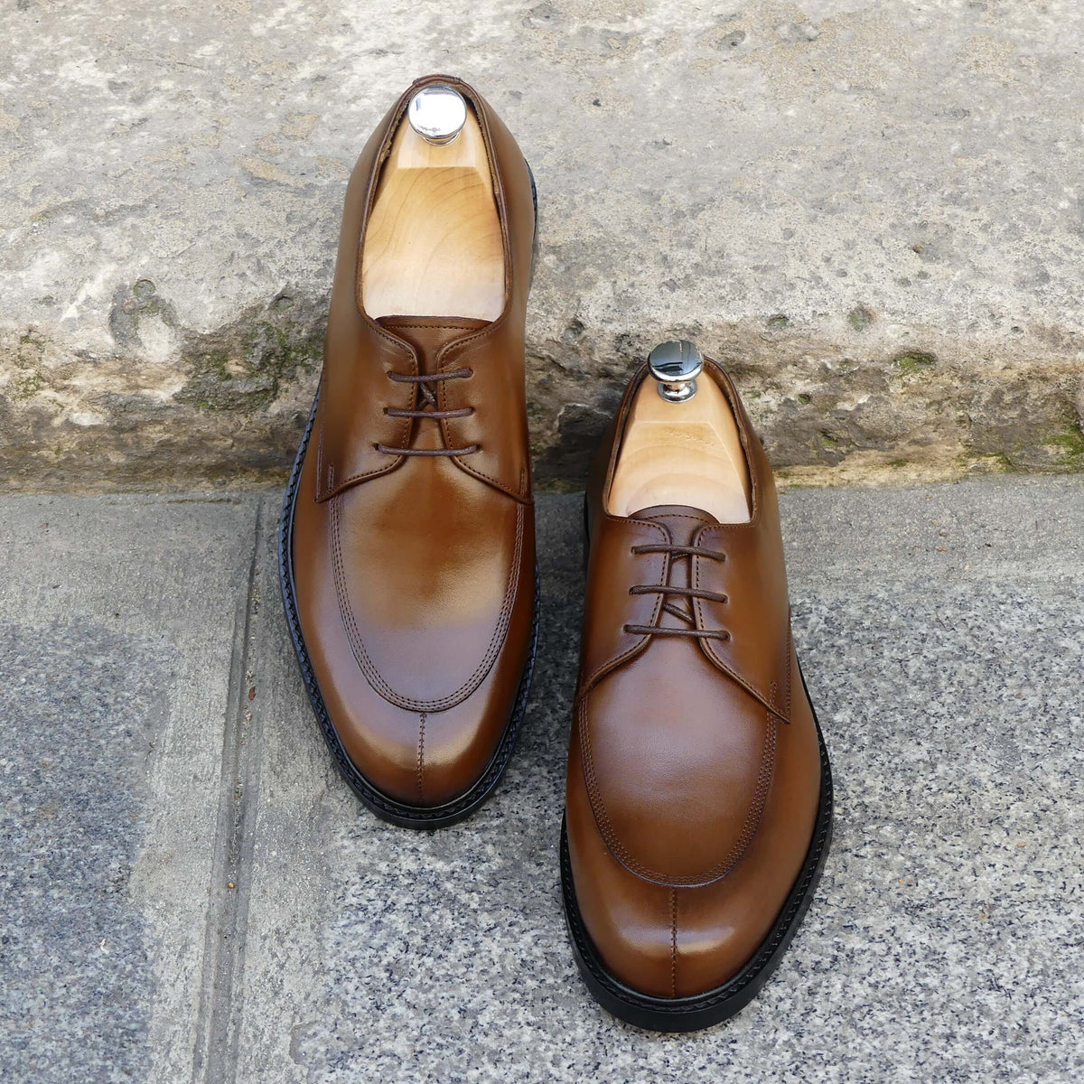 Derbie homme cuir camel travis