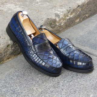 Mocassin Homme Cuir Croco - Nelson