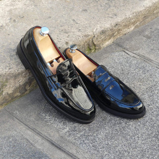 Mocassins vernis homme cuir boston