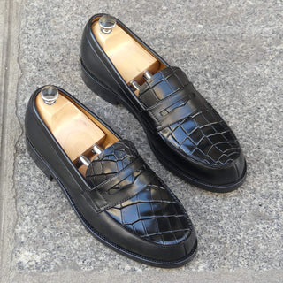 Mocassin Homme Cuir Croco - Nelson III