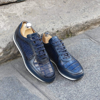 Sneakers Homme Cuir Croco - Roma