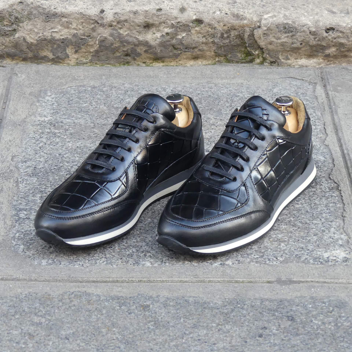 Sneakers Homme Cuir Croco - Roma