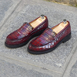 Mocassin Homme Cuir Croco - Nelson