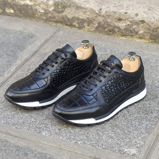 Sneakers Homme Cuir Croco - Napoli