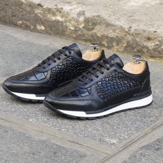 Sneakers Homme Cuir Croco - Napoli