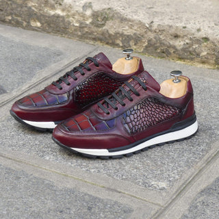 Sneakers Homme Cuir Croco - Napoli