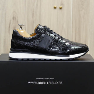 Sneakers Homme Cuir Croco - Antonio