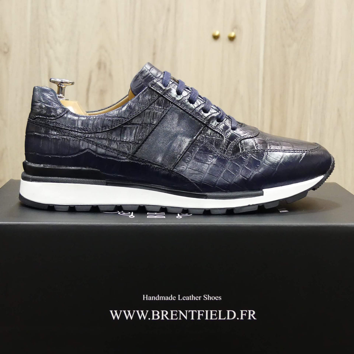 Sneakers Homme Cuir Croco - Antonio