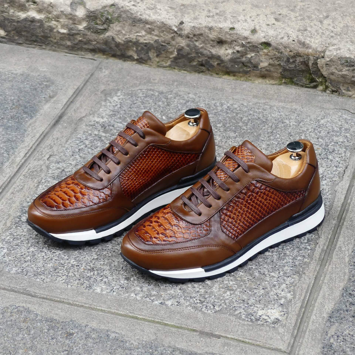 Sneakers Homme Cuir Croco - Napoli II