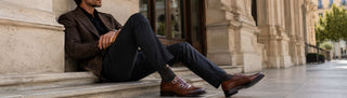 Chaussures à double boucles pour homme