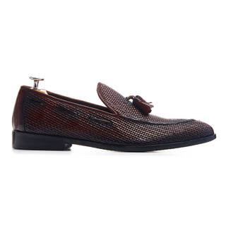 Mocassin homme Cuir Marron Tressé - JONES