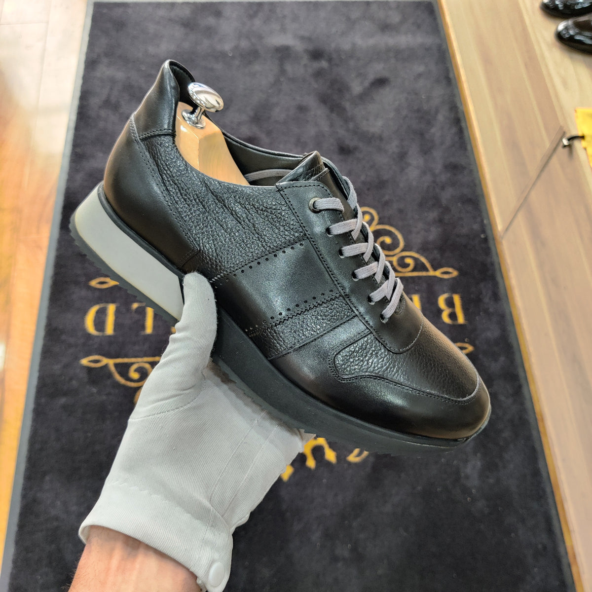 Sneakers homme cuir patiné - Leonardo