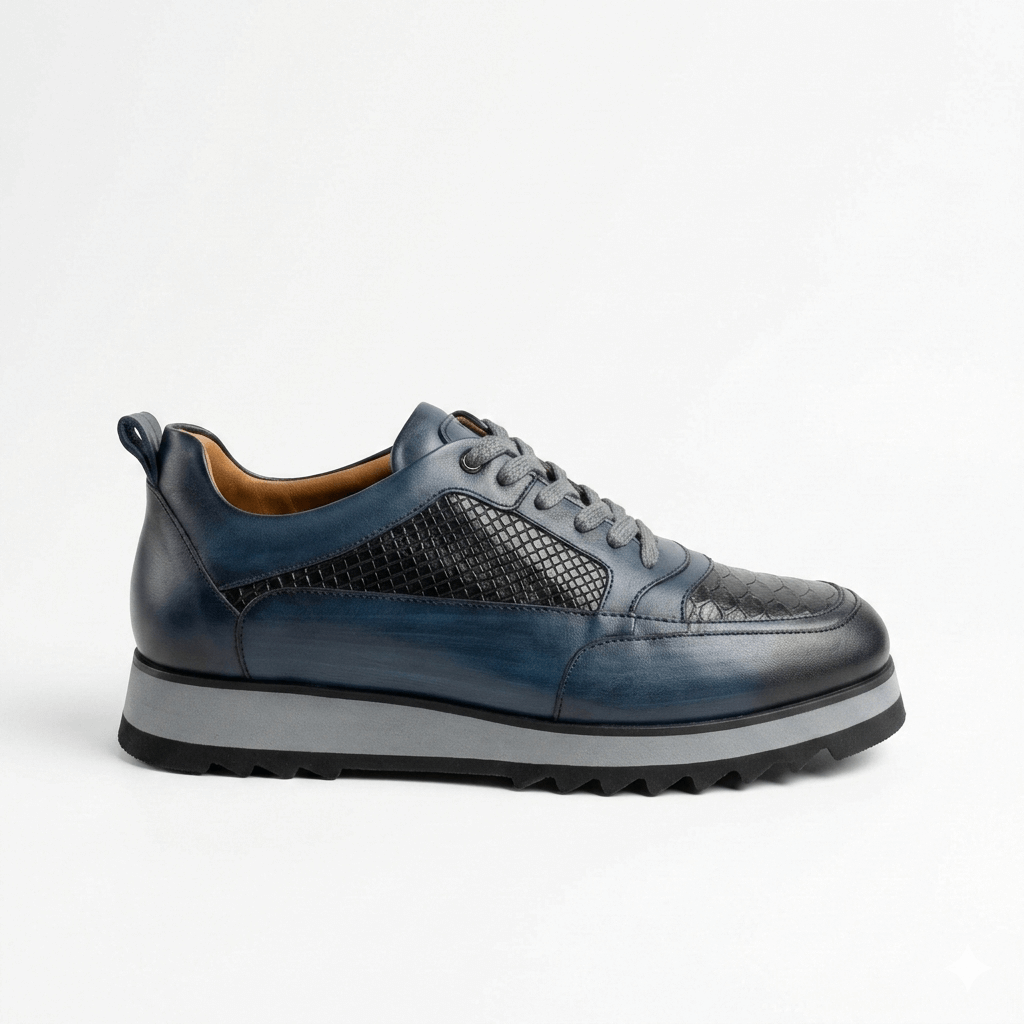 Sneakers Homme Cuir Patiné - Anakonda