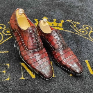 Richelieu homme cuir croco - Smith