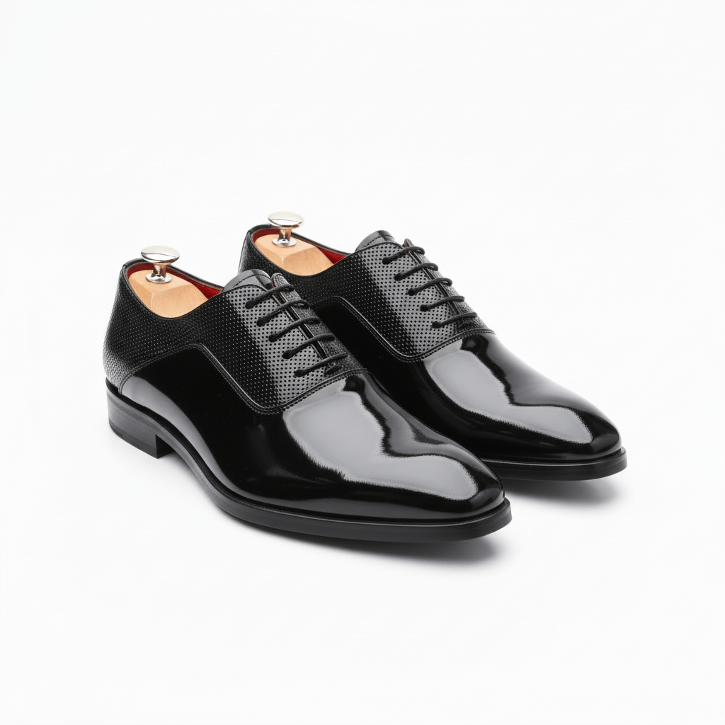 Richelieu homme cuir vernis lorenzo 2