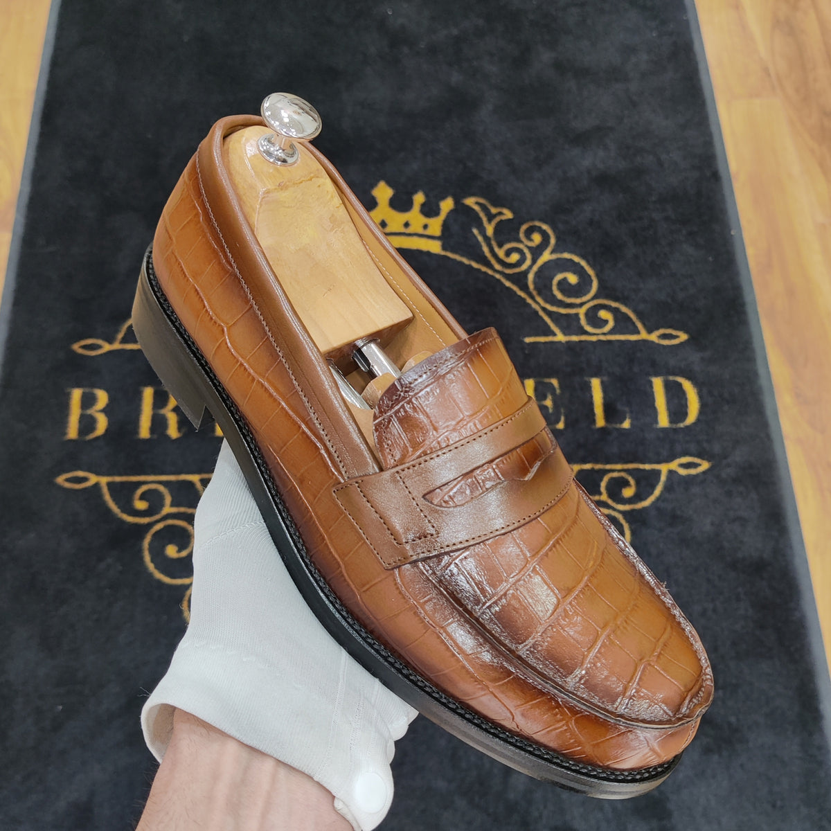 Mocassin Homme Cuir Croco - Nelson
