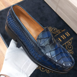 Mocassin Homme Cuir Croco - Nelson