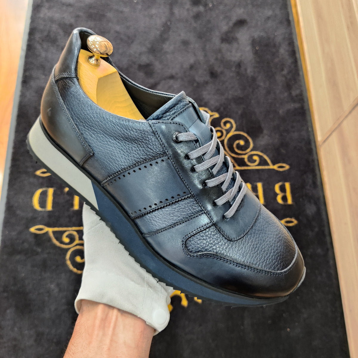 Sneakers homme cuir patiné - Leonardo