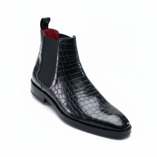 Chelsea Boots homme cuir croco - Giuliano