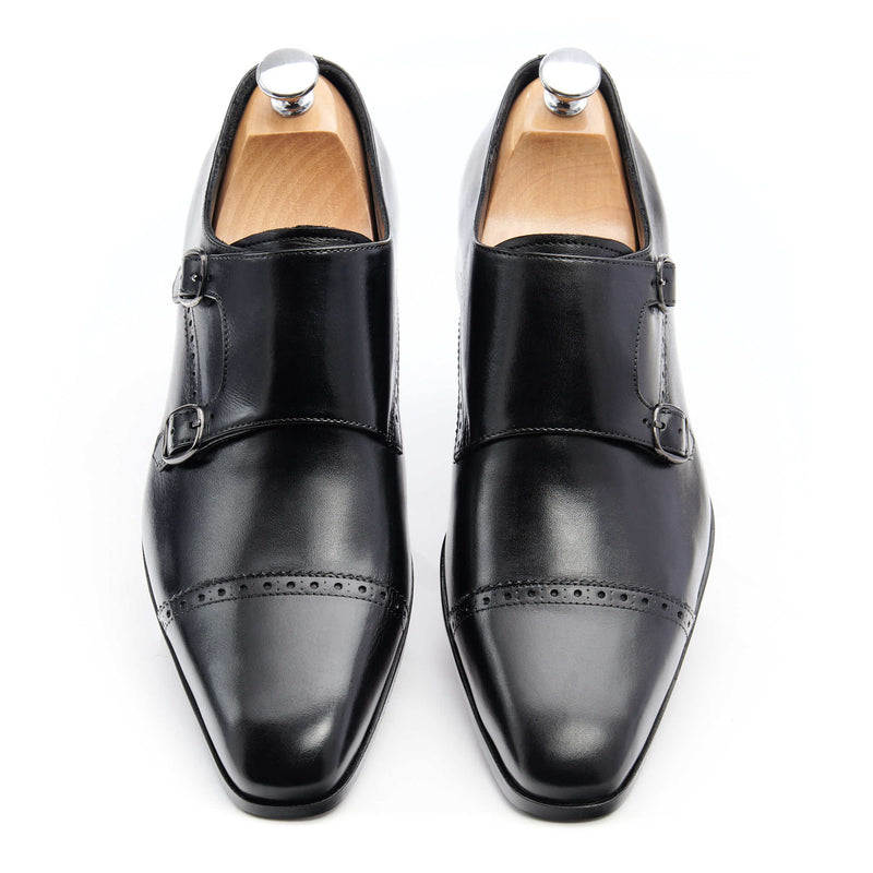 Men's Leather Double Buckle Shoes - Rogers