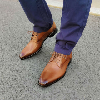 Derbies Homme Cuir Camel - ROWLAND