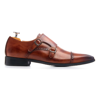 Men's Leather Double Buckle Shoes - Rogers