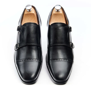 chaussures double boucles homme noir elvis