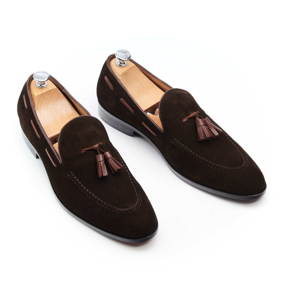 mocassins à gland homme daim marron jones
