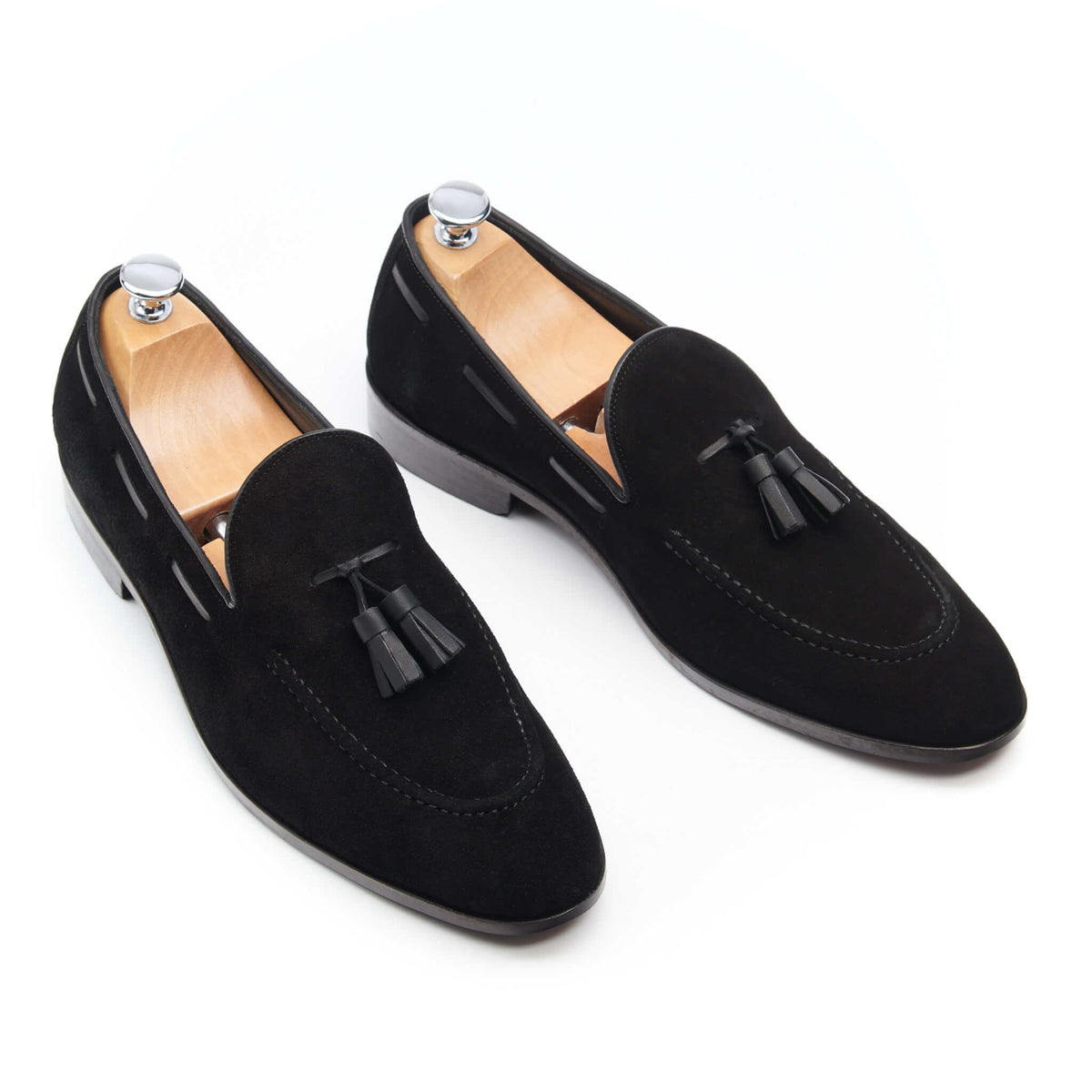 mocassins à gland homme daim noir jones