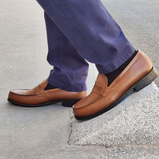 mocassin homme camel