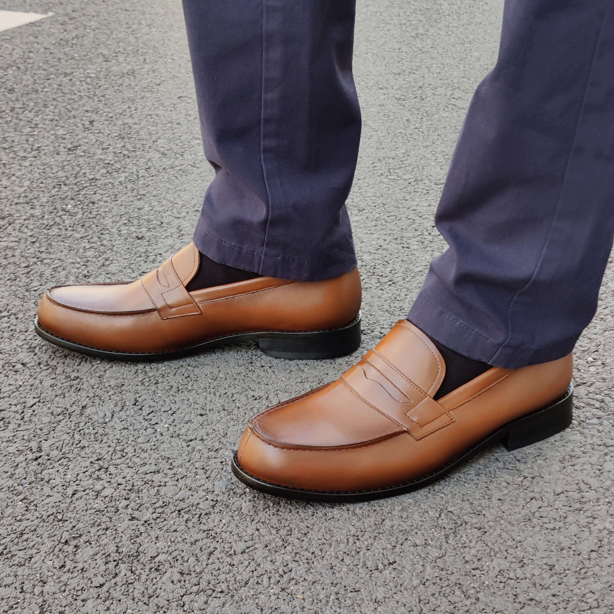mocassin homme marron clair