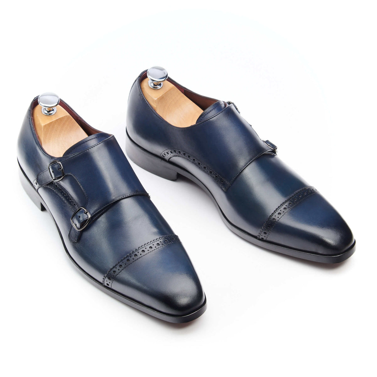 Chaussures Ville Homme Cuir à Boucles Monk Strap - Chaussures Formelles Décontractées Mariage Et Bureau